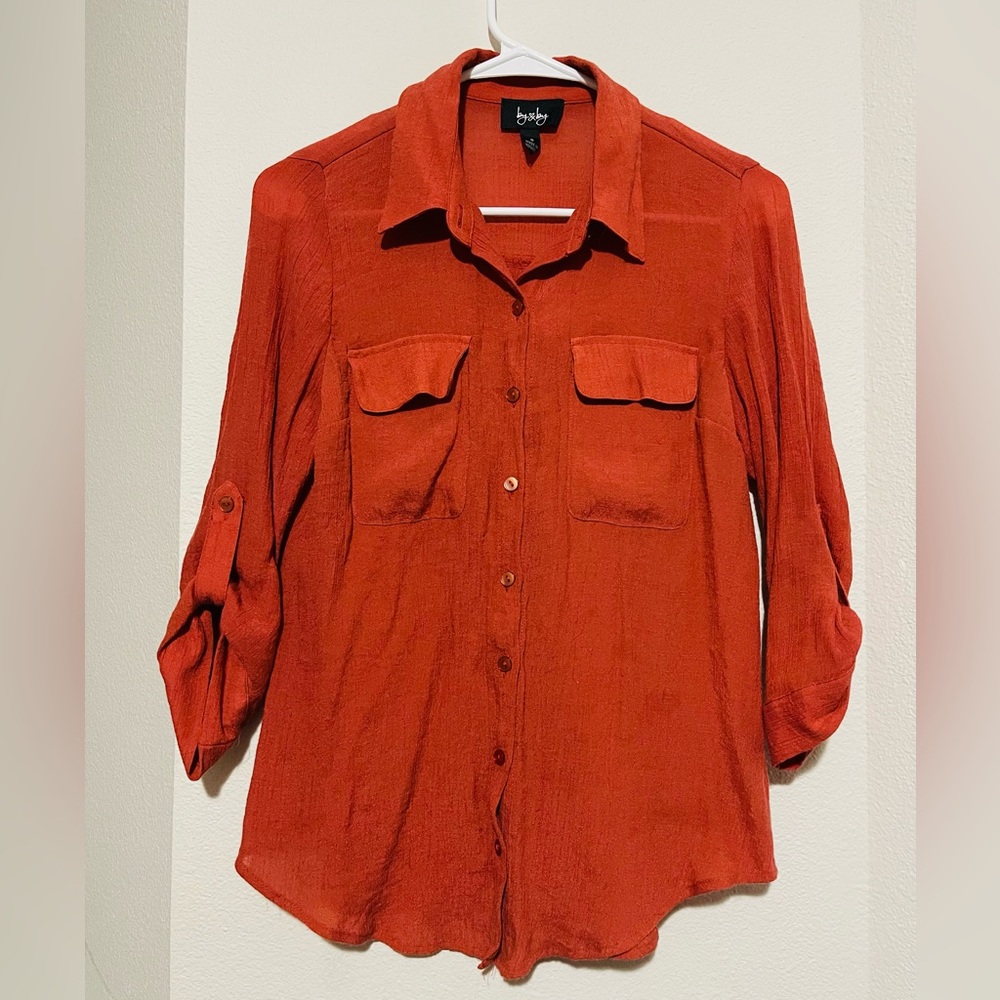Baby Orange Button Up Shirt